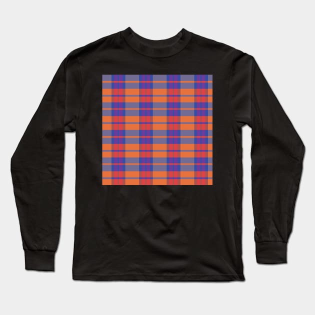 Vaporwave Aesthetic Daviana 2 Hand Drawn Textured Plaid Pattern Long Sleeve T-Shirt by GenAumonier